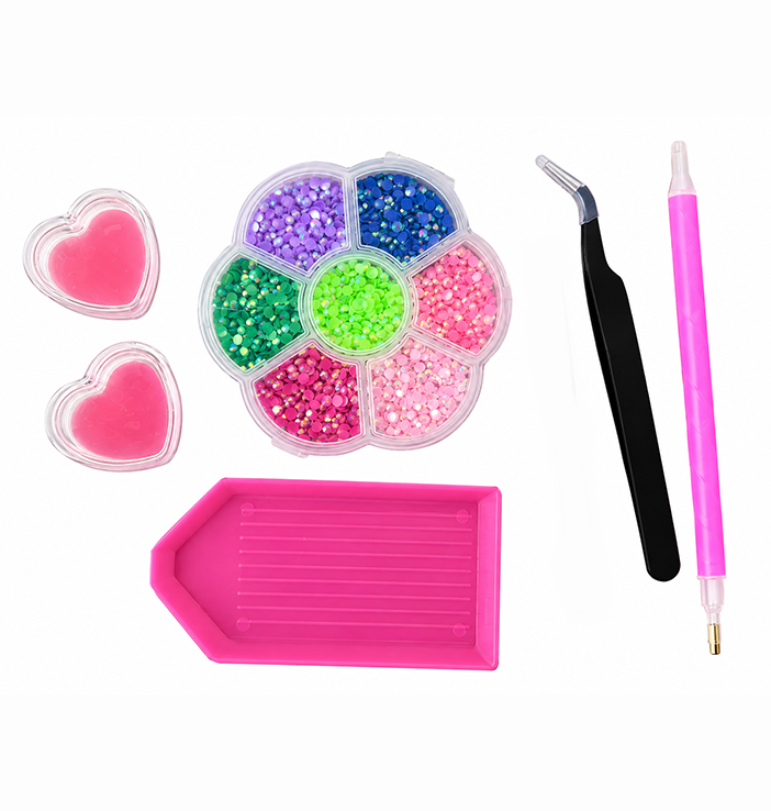 Bedazzling Kit - 7 kleuren bloem
