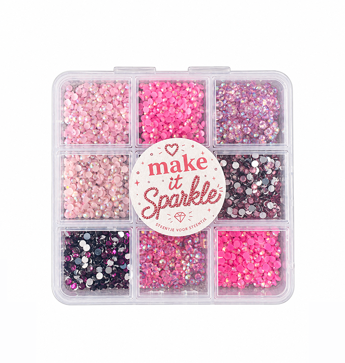 Bedazzling kit - Roze 9 Kleuren