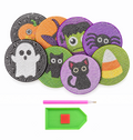 Halloween Diamond Painting - Onderzetters (set B)