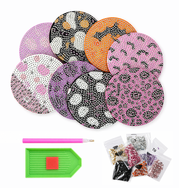 Halloween Diamond Painting - Onderzetters (set C)