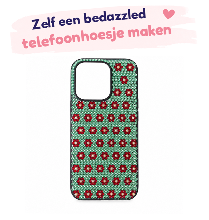 DIY Bedazzling Kit – Telefoonhoesje met bloemetjes 🌸✨