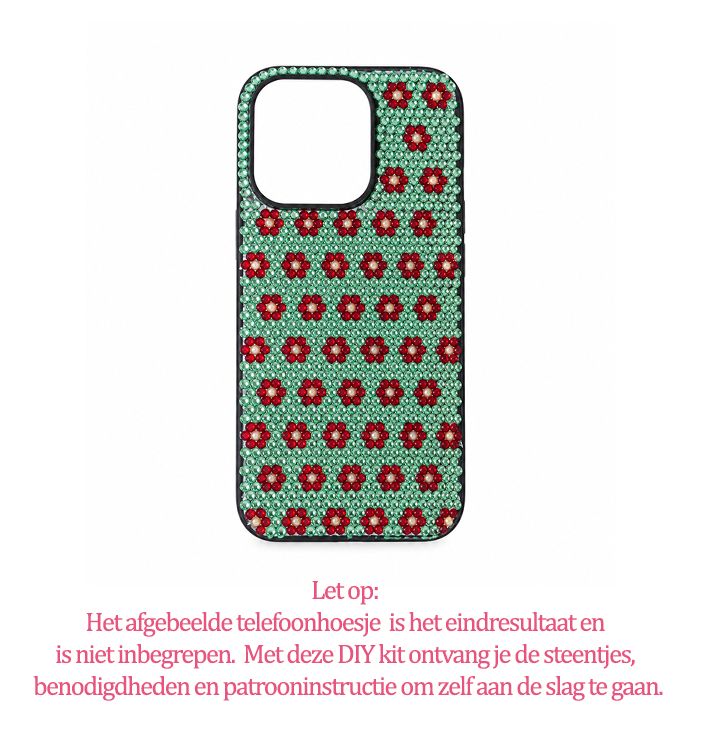 DIY Bedazzling Kit – Telefoonhoesje met bloemetjes 🌸✨